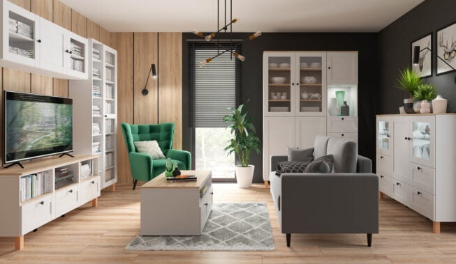 Meble modułowe do salonu – aranżacje z kolekcją Modeo