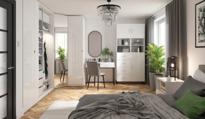 Meble modułowe do sypialni – inspiracje z kolekcją Modeo