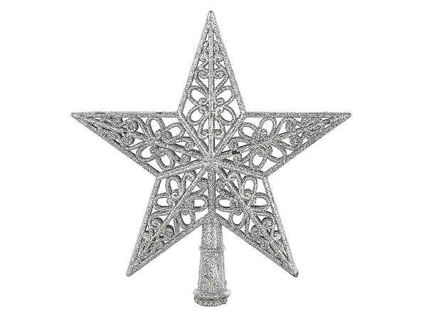 Srebrna gwiazda na choinkę