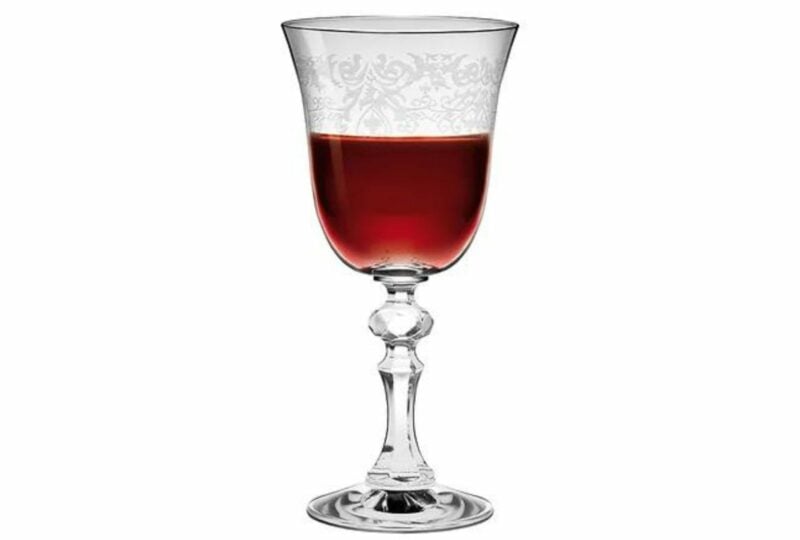 Krista zdobiona Komplet 6 kieliszków do wina