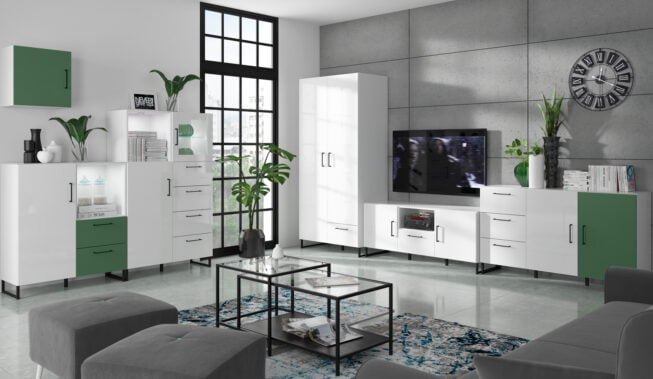 Butelkowa zieleń – z czym łączyć? Wnętrza z pomysłem!