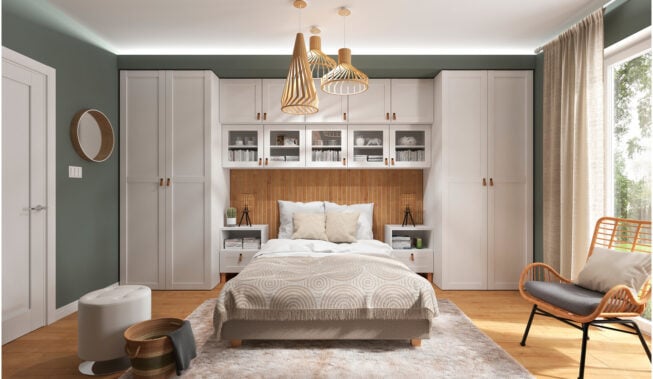 Zabudowa wokół łóżka w sypialni – funkcjonalne wnętrze pod lupą