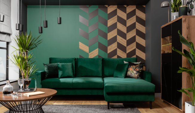 Salon z ciemnymi meblami – aranżacje