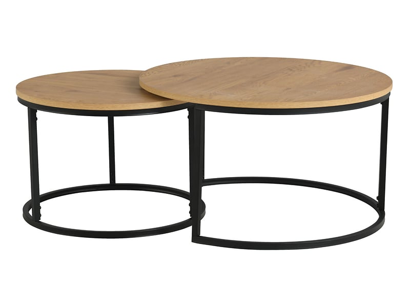 Zestaw dwóch okrągłych stolików Ciara