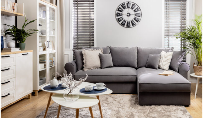 Salon w stylu klasycznym z nowoczesnym klimatem