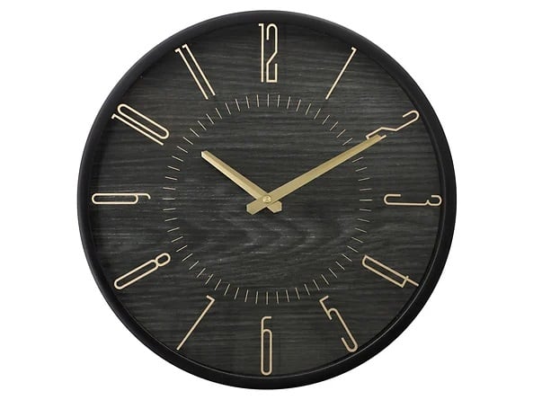 Zegar ścienny Woody Black