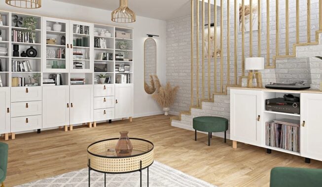 Aranżacja ściany przy schodach z Black Red White – inspiracje i pomysły, które ożywią wnętrze!