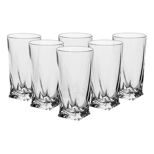 komplet 6 szklanek quadro