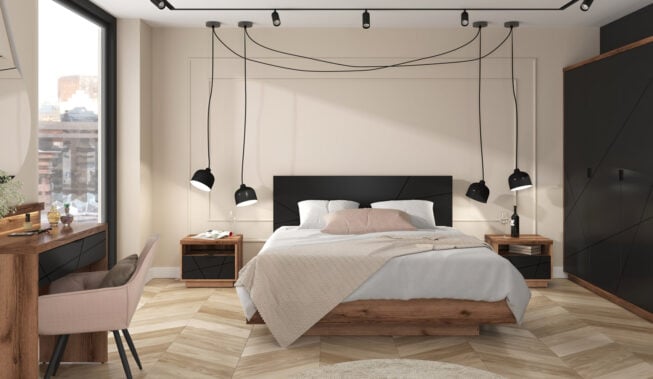 Beżowa sypialnia – inspiracje z Black Red White
