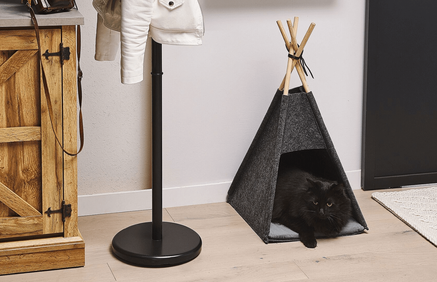 Namiot tipi dla kota 35 x 40 cm ciemnoszary ULUBEY