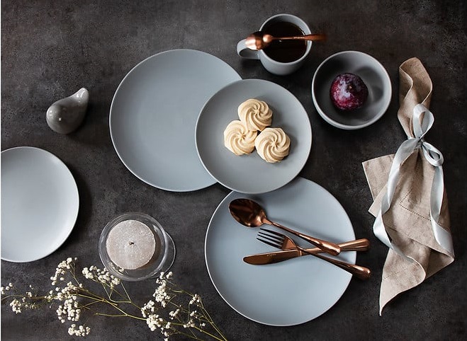 Komplet obiadowy Color Pop Grey