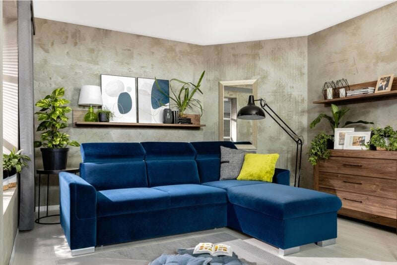 Narożnik Evia w aranżacji salonu