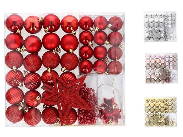 Bombki 44 szt. mix wzorów