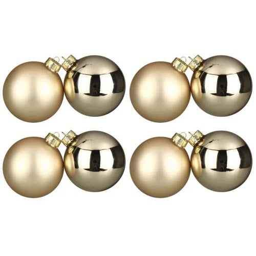 Zestaw bombek w kolorze szampańskim