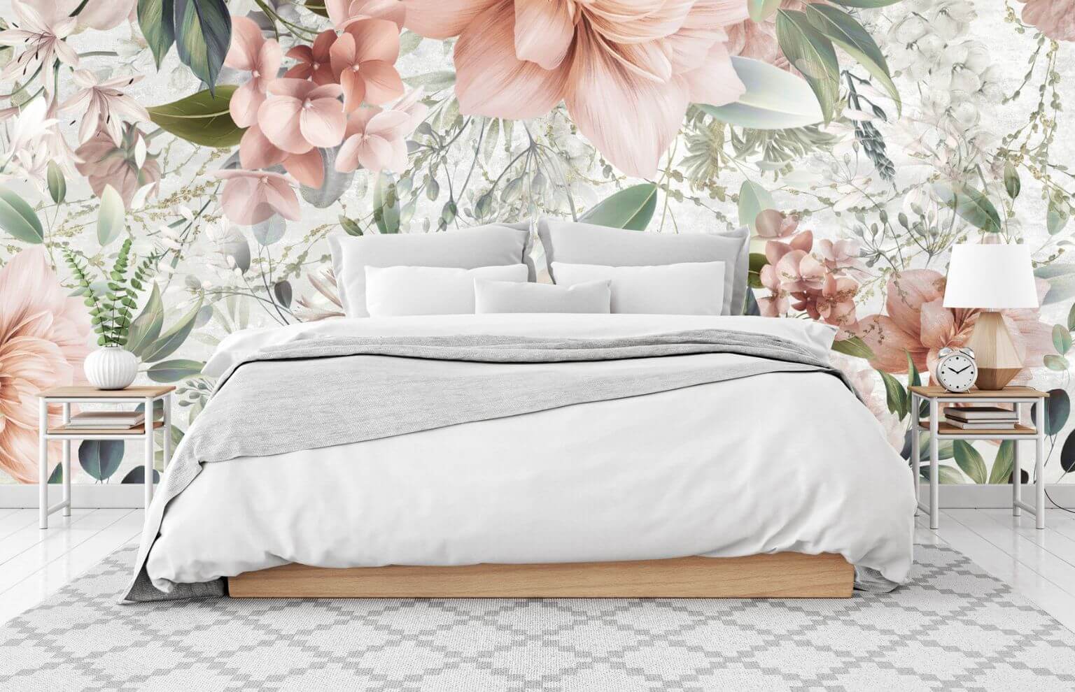 fototapeta różowe kwiaty natura 90x60 cm