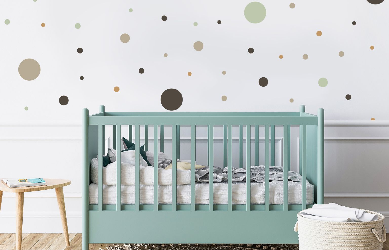 naklejki ścienne groszki w odcieniach ziemi