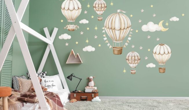 Naklejki na ścianę do pokoju dziecka – aranżacje