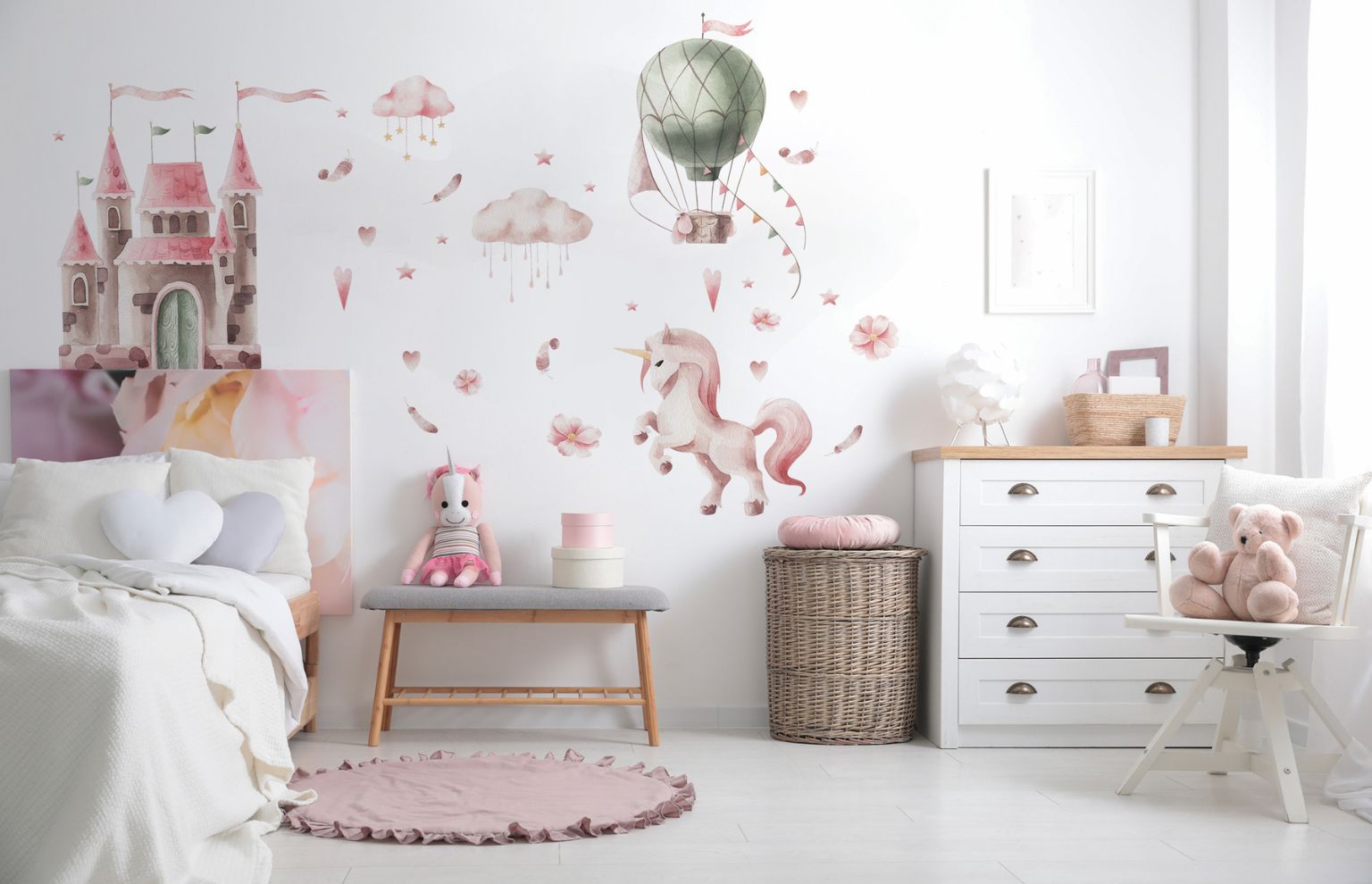 zestaw naklejek dla dzieci akwarelowa baśniowa kraina