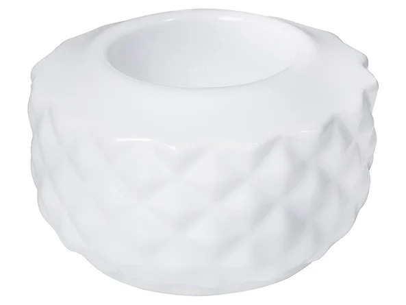 Świecznik ceramiczny biały