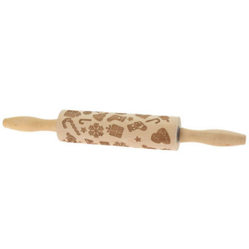 wałek do ciasta ze wzorkiem