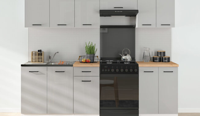 Szara kuchnia z ciemnym blatem czy jasnym? BRW inspiruje!