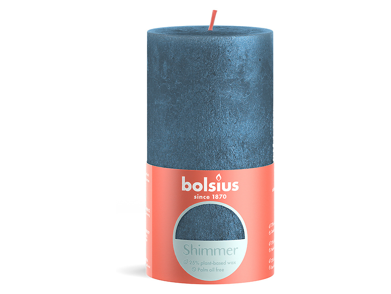 Świeca pieńkowa Rustic niebieska