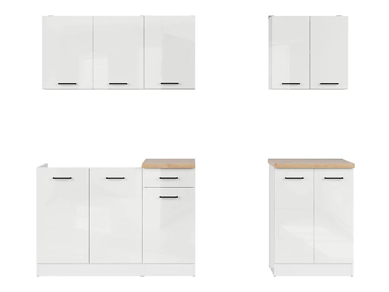 Komplet kuchenny Junona Line 180A biały/kredowy połysk