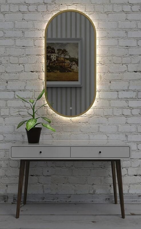 Lustro ścienne owalne LED