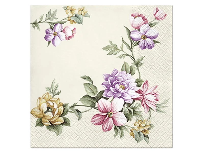 Serwetki Elegant Garland Champagne