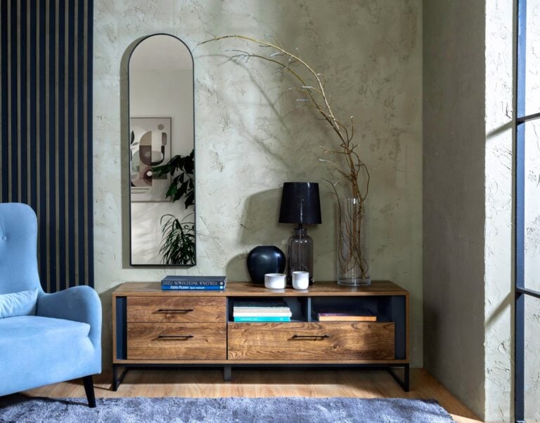 Lustro ścienne arkadowe czarne