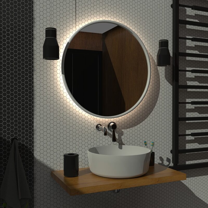 Lustro ścienne LED