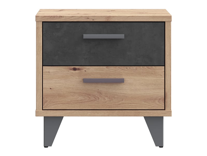 Szafka nocna Raven 50 cm z 2 szufladami dąb artisan