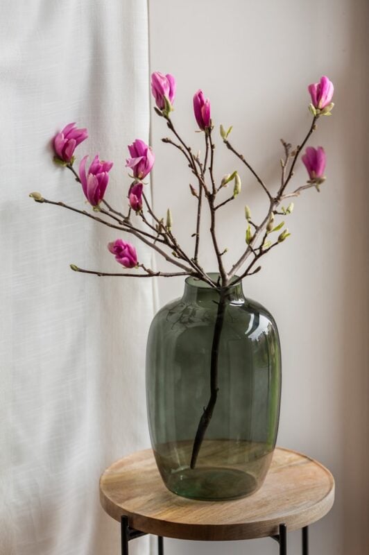 Wazon szklany 30 cm zielony