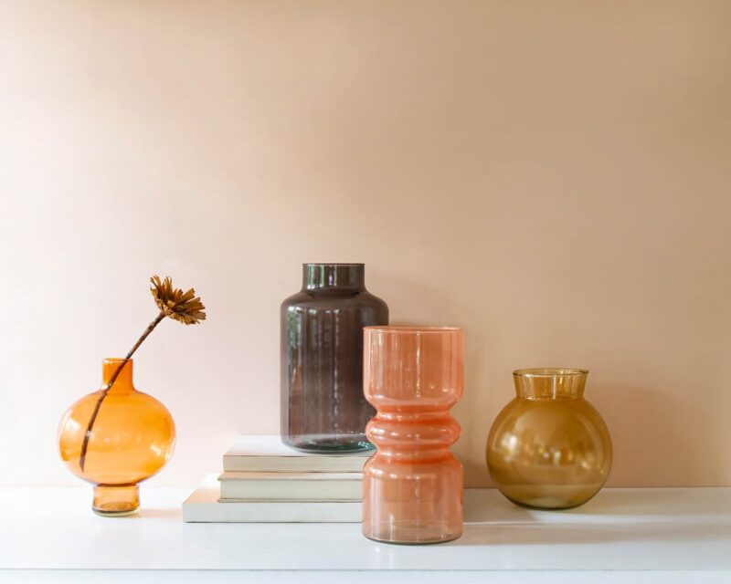 Wazon szklany żółty