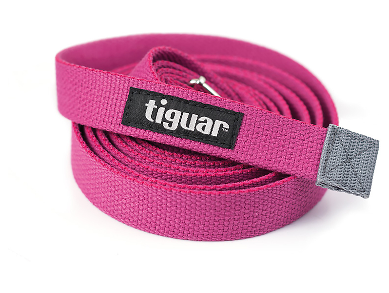 Pasek do jogi Tiguar w kolorze śliwkowym