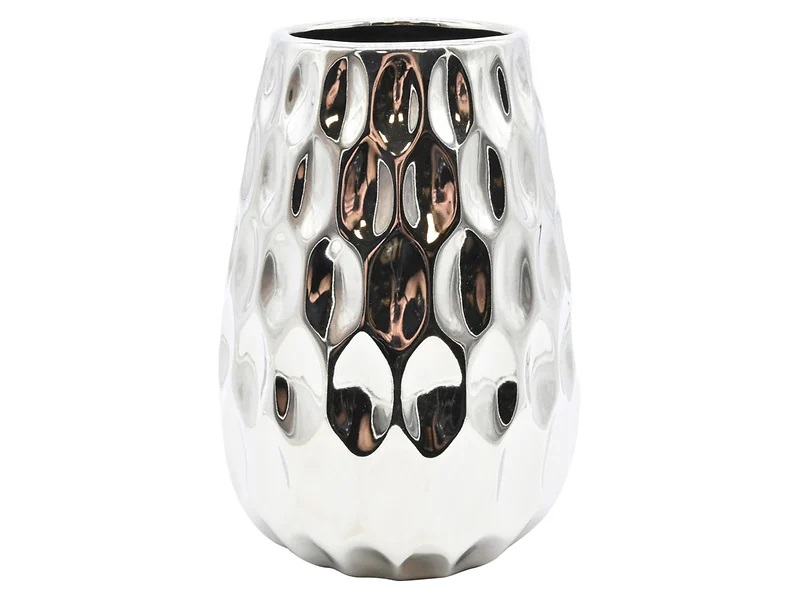 Wazon ceramiczny srebrny