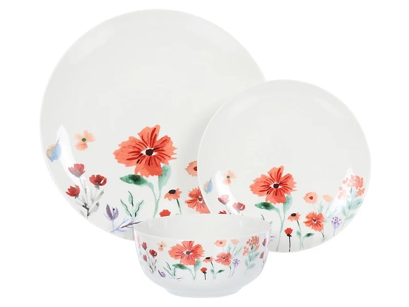 Komplet obiadowy Fiori porcelana