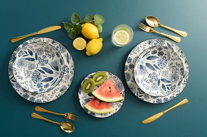 Komplet obiadowy Herbal porcelana