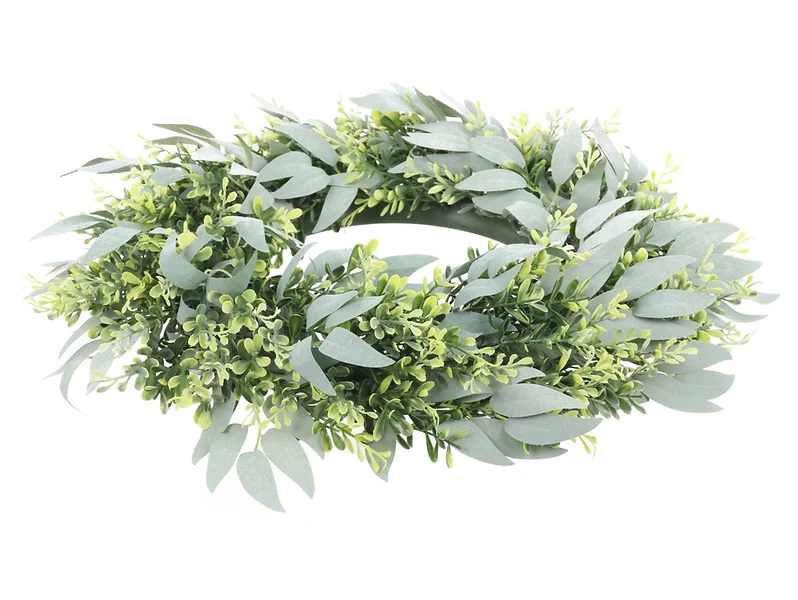 Wianek dekoracyjny wiosenny 50 cm zielony