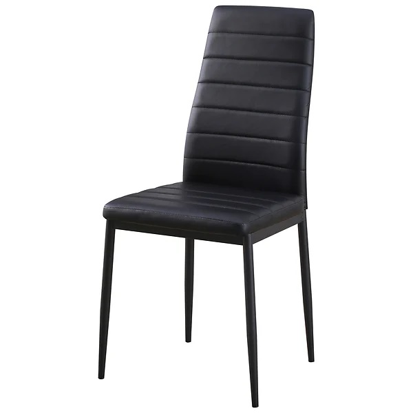 Krzesło tapicerowane Wani ekoskóra czarne