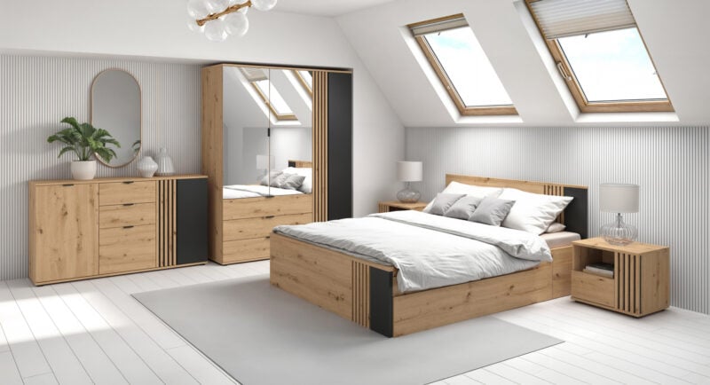 Kolekcja mebli Vabres - lustrzane odbicie aranżacji sypialni