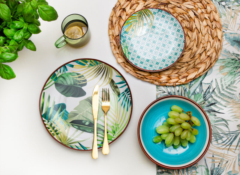 Podkładka pod talerz z hiacynta wodnego - aranżacja