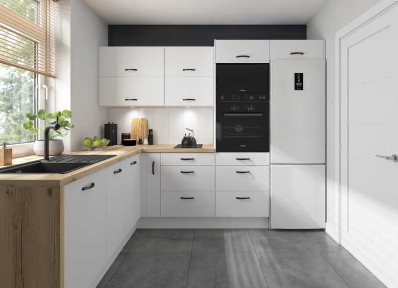 Kuchnia Family Line Top Line 2 śnieżny super mat - aranżacja