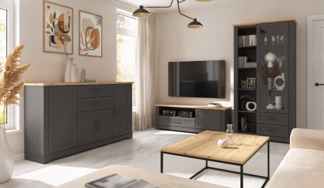 Płytki drewnopodobne w salonie: aranżacje ocieplające wnętrze