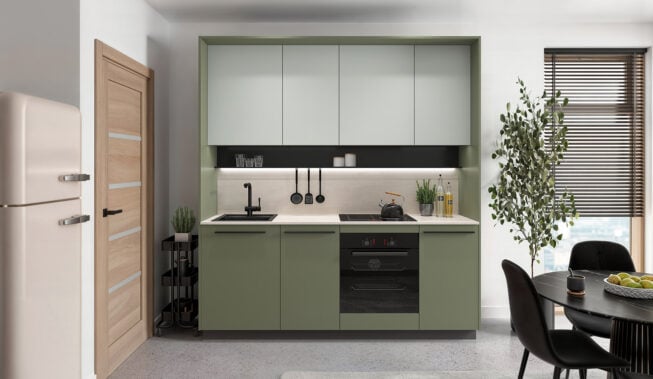 Oliwkowa kuchnia – aranżacja, która łączy  nowoczesną elegancję z naturą | czytaj na blogu BRW