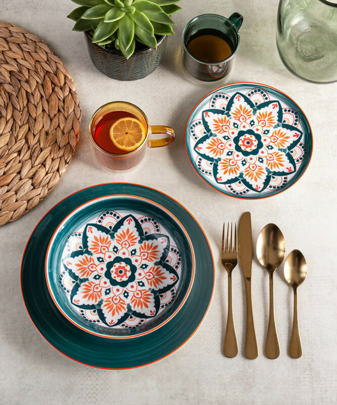 Komplet obiadowy porcelanowy Azulejos - aranżacja