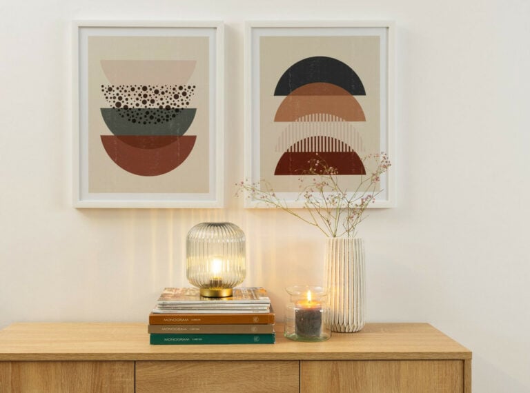 Latarenka LED z ryflowanego szkła - aranżacja