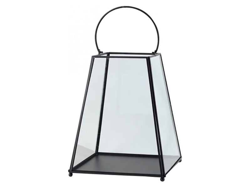 Lampion metalowy stożkowy