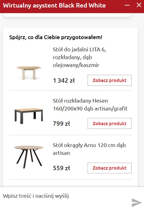 Wirtualny asystent okno czatu