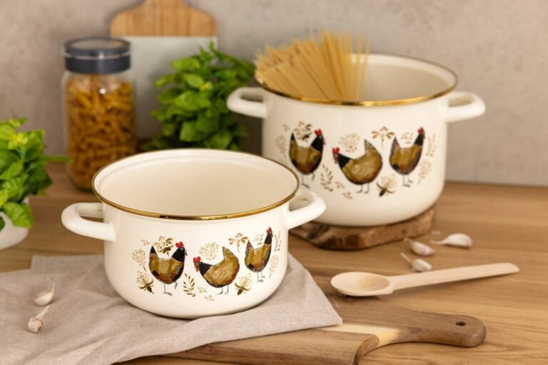 Garnek emaliowany Złota Kurka